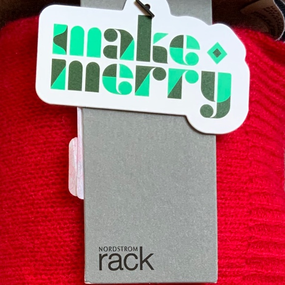 NORDSTROM RACK 100% CASHMERE Scarf In Scarlet Red OS NWT - Picture 13 of 15